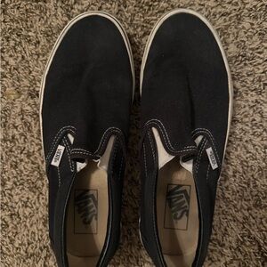 Vans Black Canvas Slip-On Sneakers